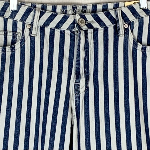 Rock&Roll Denim NWT High Rise Flare Wide Stripe Cowgirl/Boho Jeans - Size 32x34 - Picture 5 of 15